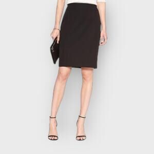 Banana Republic Size 6 Black Stretch Pencil Skirt Career Office Business Core